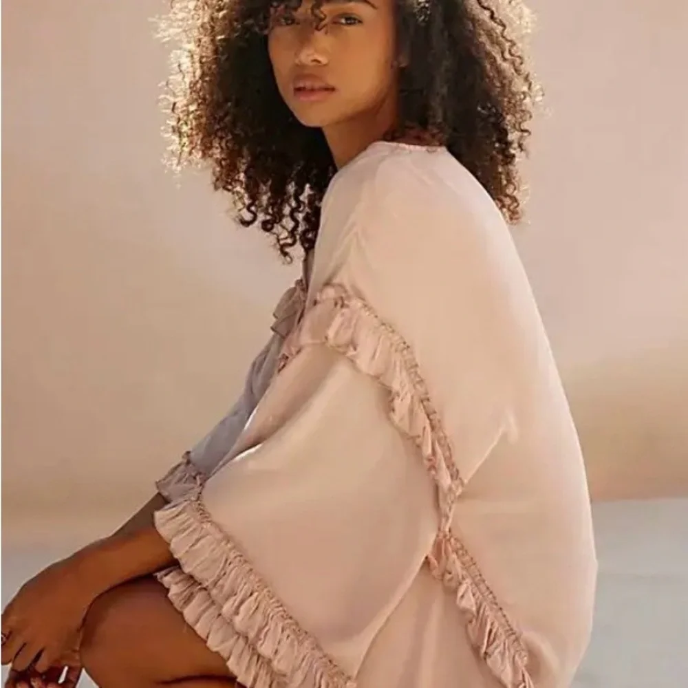 Free People Cassy Tunic Hushed Violet Fringe Mini Dress - Picture 2 of 12